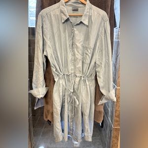 Soft denim shirt dress